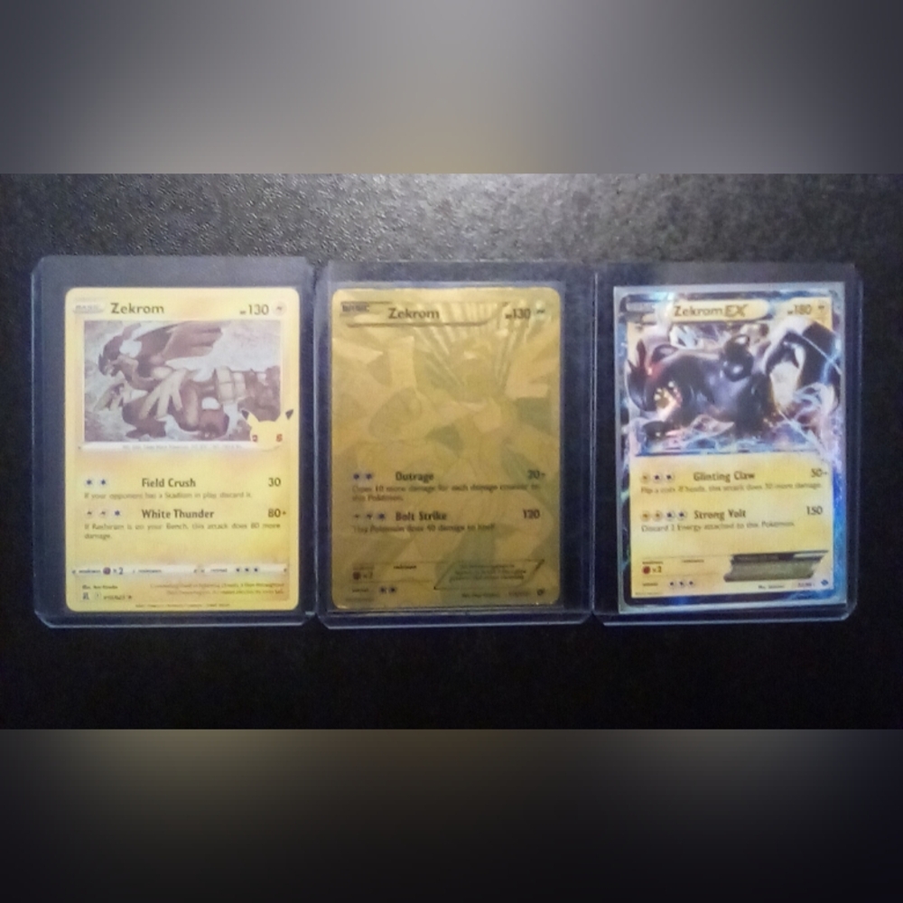 ✨Zekrom Gold Full Art Secret Rare Holo Pokemon Card Bundle✨